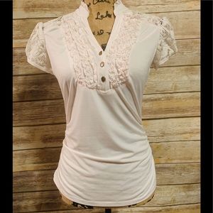 Ruched VNeck Blouse